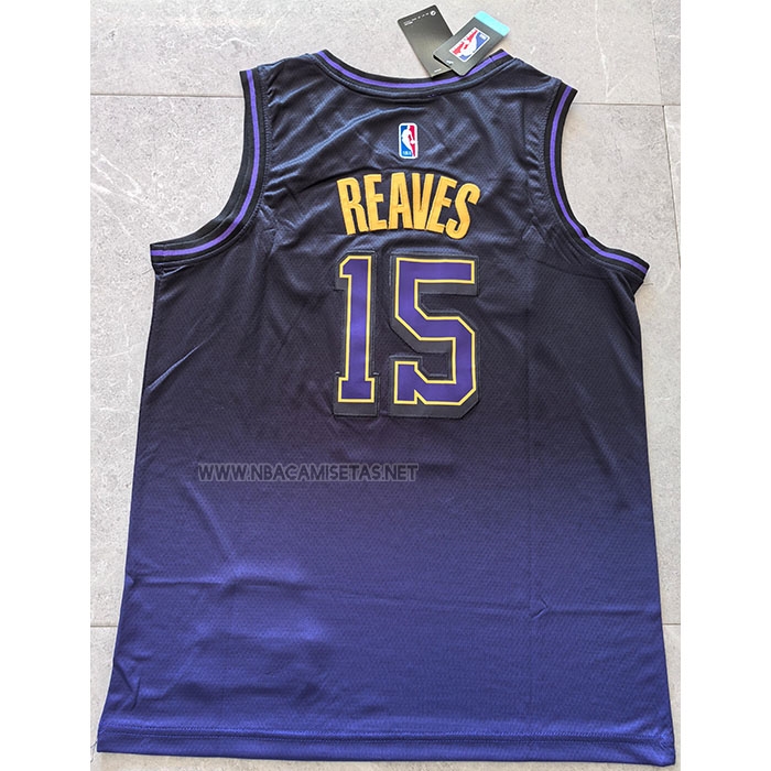 Camiseta Los Angeles Lakers Austin Reaves NO 15 Ciudad 2024-25 Violeta